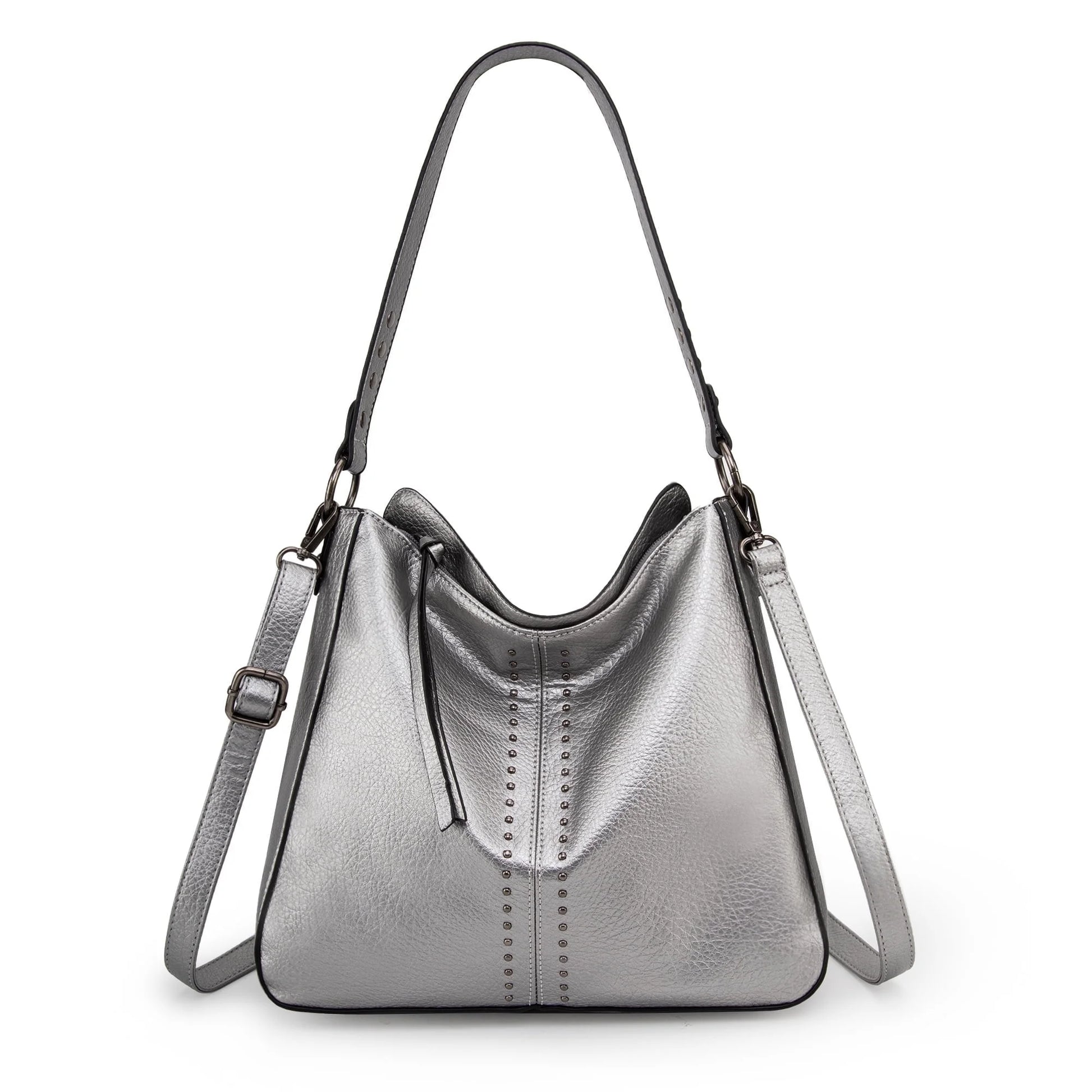 Hobo Bag for Women Crossbody Purse and Handbags Ladies Chic Shoulder Bags, Pearl Silver